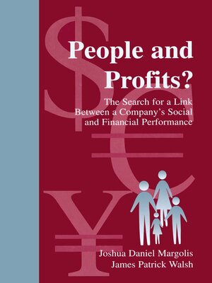 cover image of People and Profits?